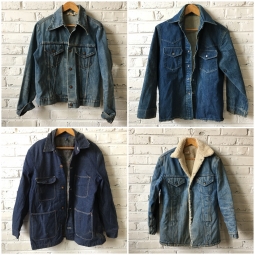 Vintage and modern Denim Jackets by the pound